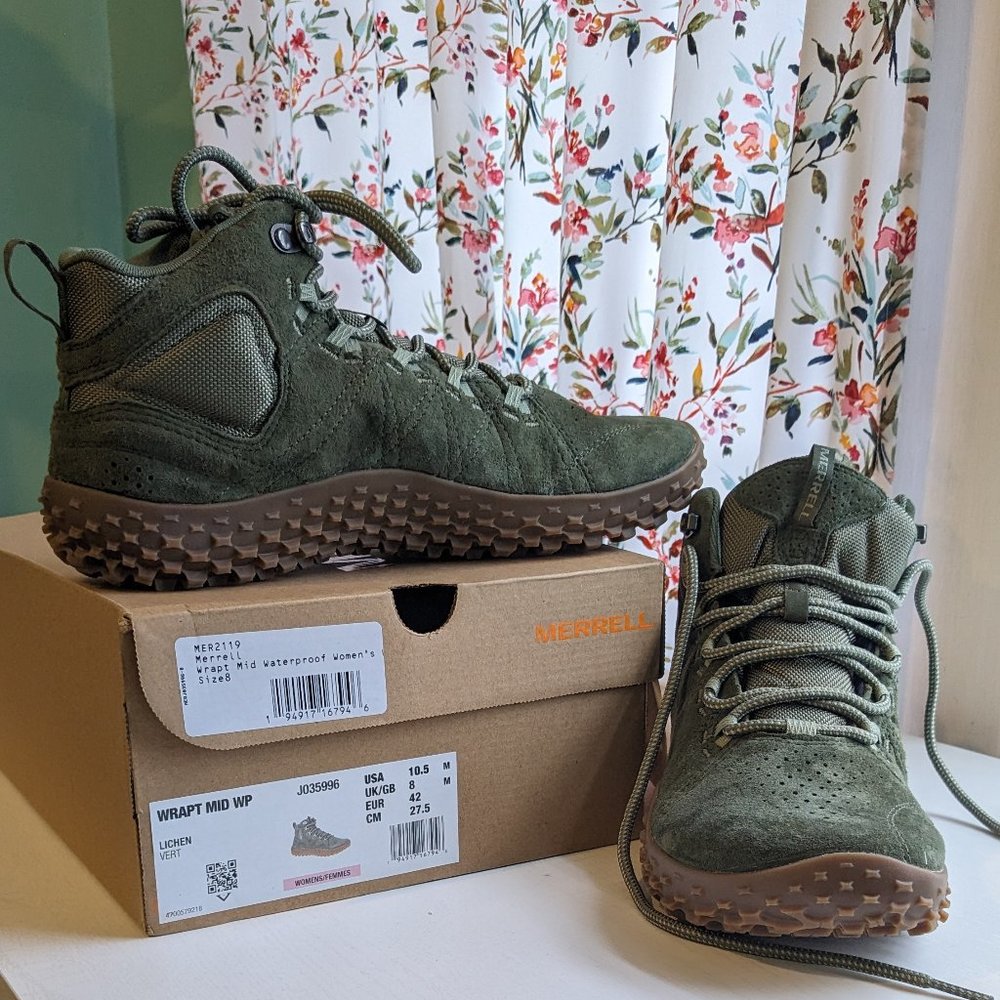 Merrell Women's Wrapt Mid Waterproof Boot, size 10.5 M, Lichen